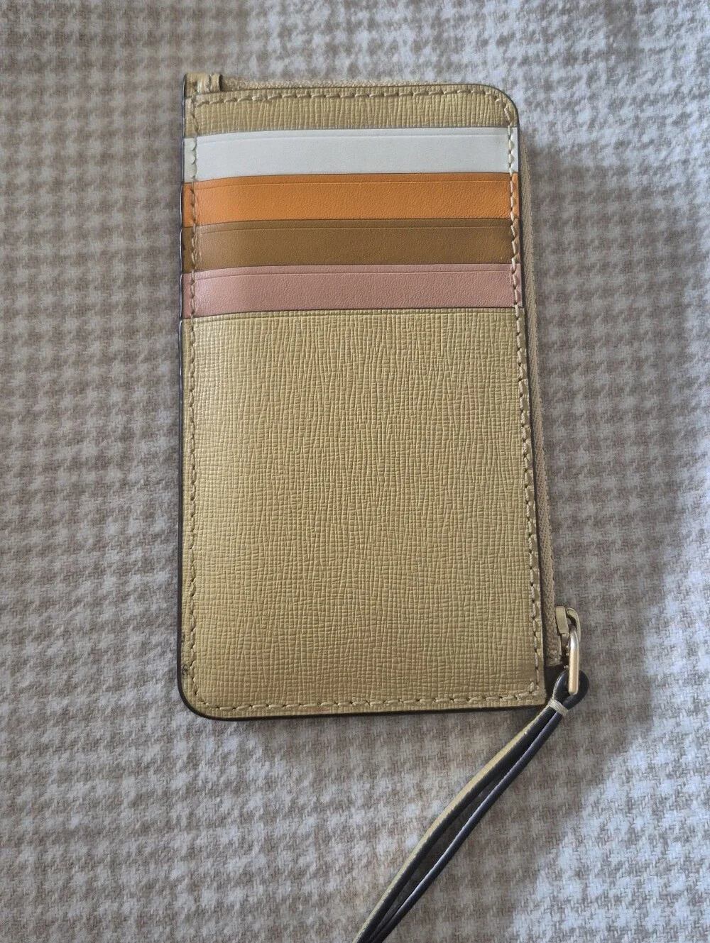 Tory Burch Multicolor Leather Card Case Wallet - Yellow Robinson