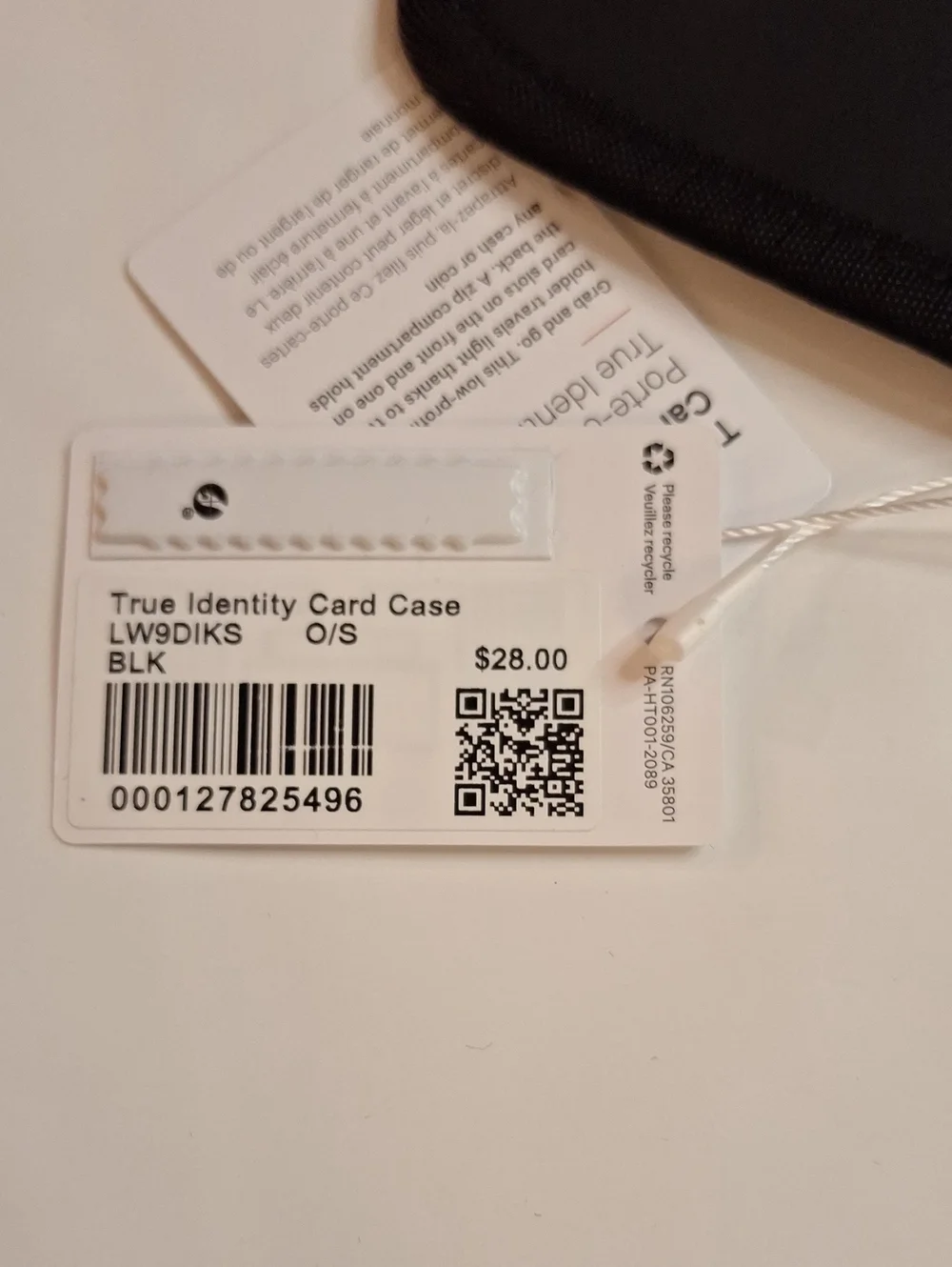 NWT Lululemon True Identity Card Case.