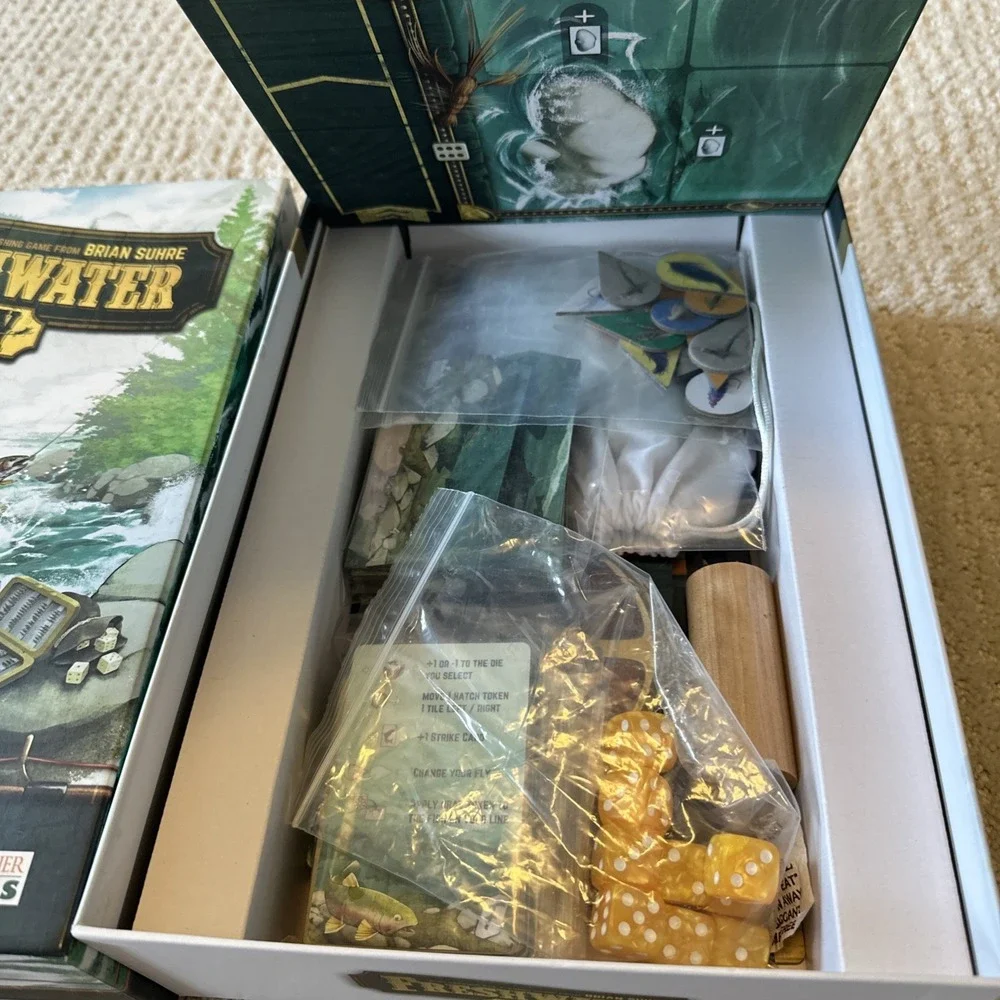 Freshwater Fly Fishing Board Game complete Bellwether Games 2019 Unplayed
