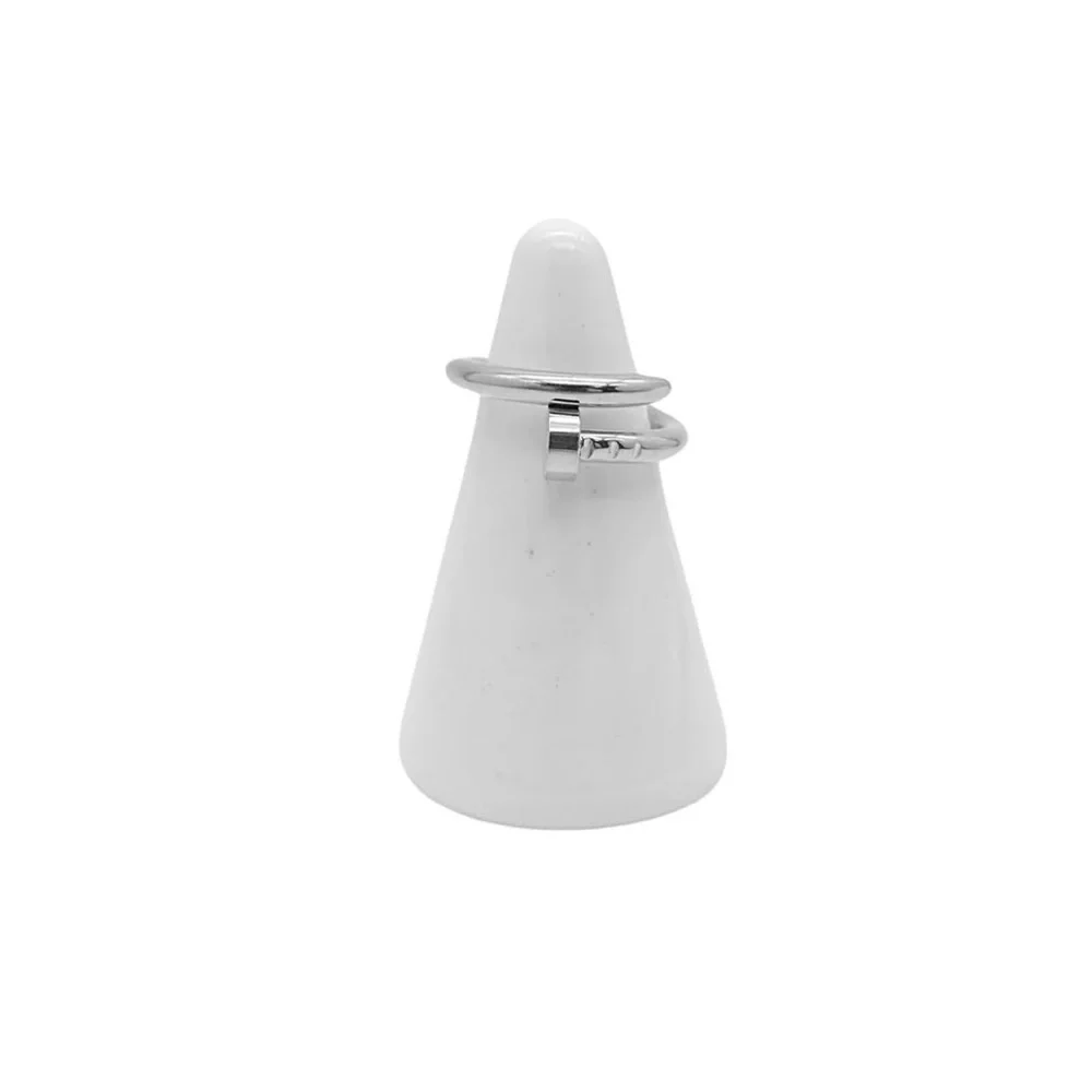 NEW Generic Stainless Steel Screw Nail Ring in Silver