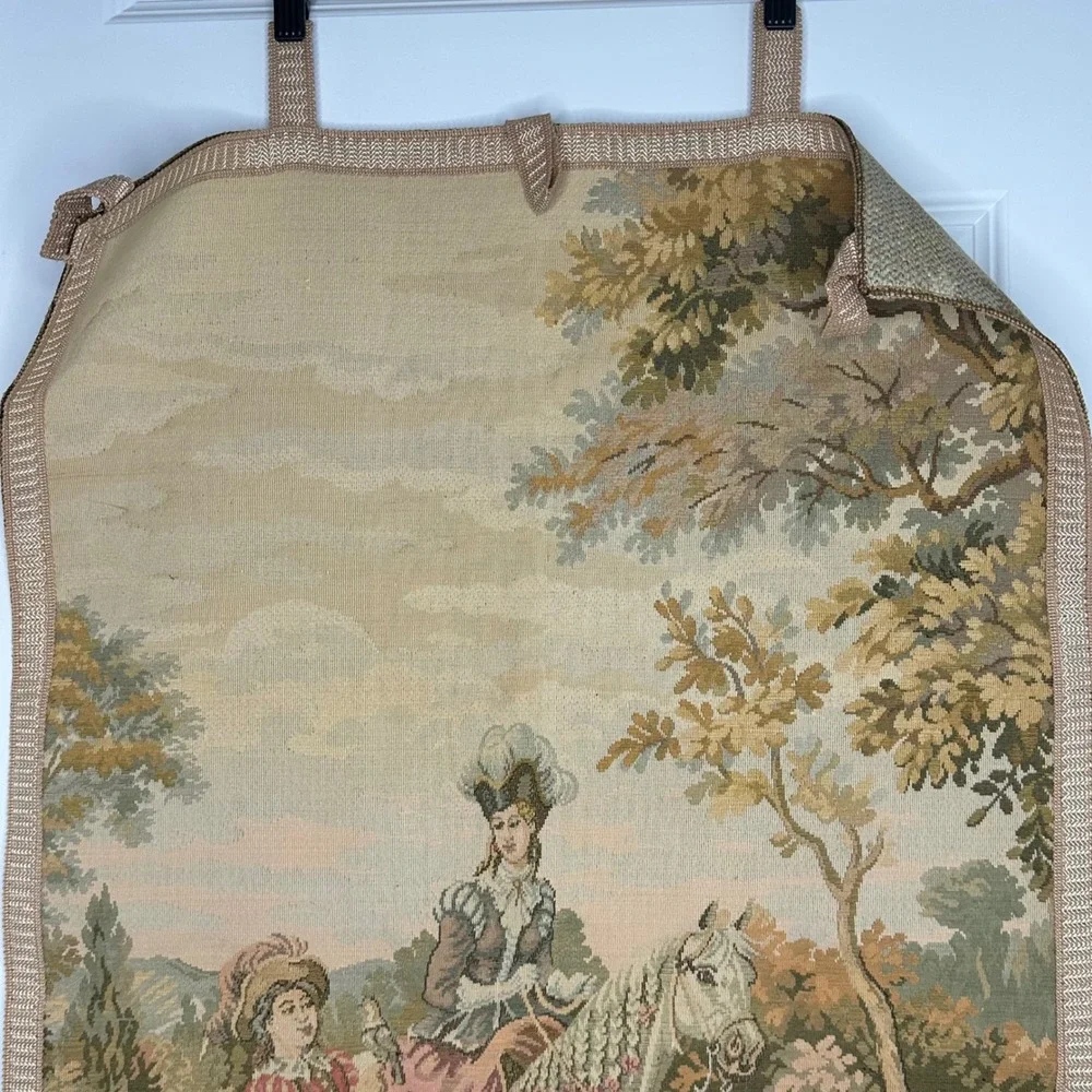 VTG French Country Tapestry Wall Hanging Cottagecore Victorian‎ Decor Romantic