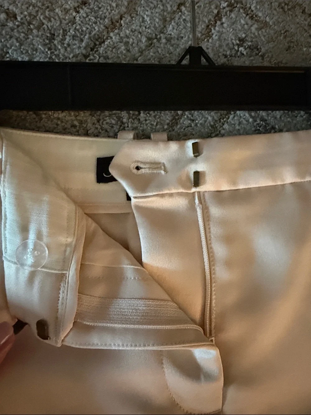 JCrew satin pencil skirt (trouser style)
