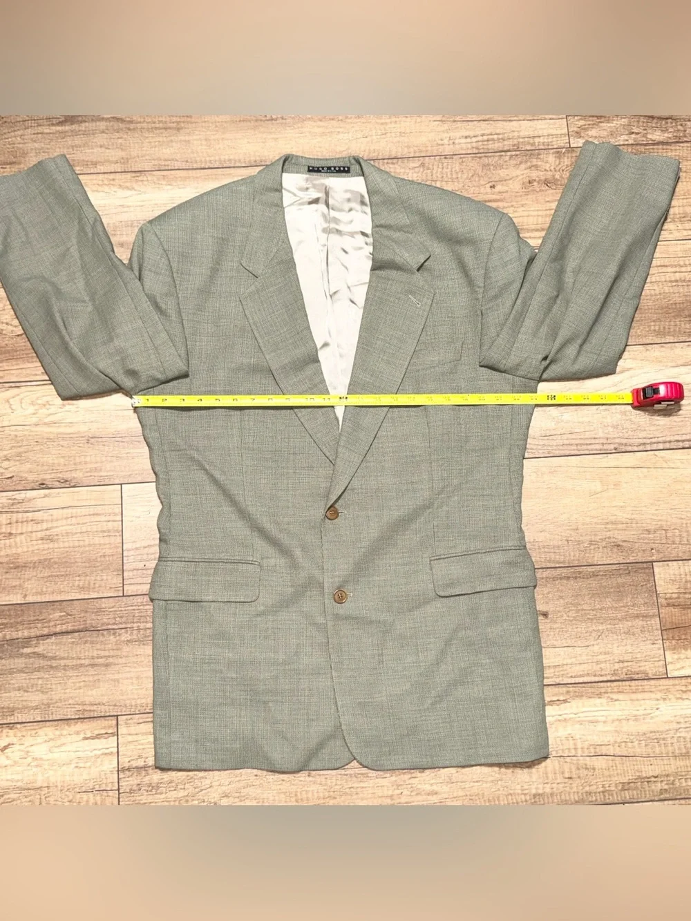 Hugo Boss Bigsby & Kruthers Wool Dark Tan USA Made Vintage 90s Blazer Mens 48R