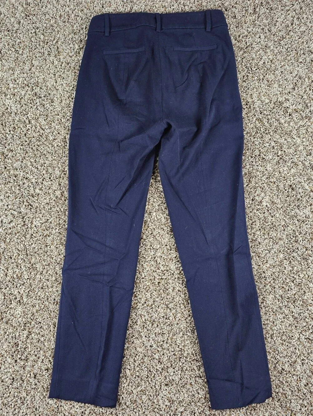 J Crew Womens Sz 0 Flat Front Slim leg Chino Dress Pants Dark Blue