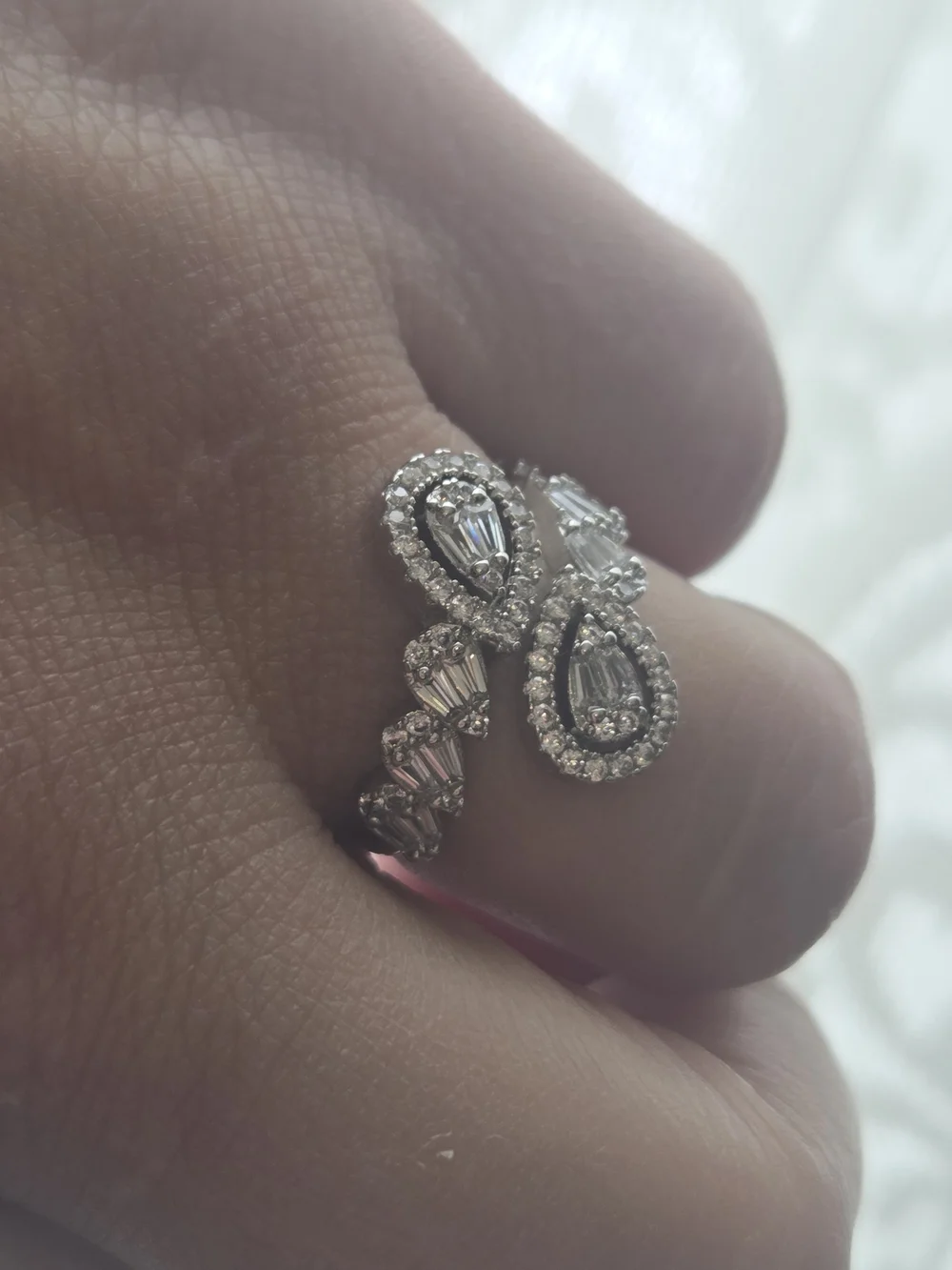 Elegant Statement Ring – Stainless Steel, Hypoallergenic, Sparkling Cubic Zircon
