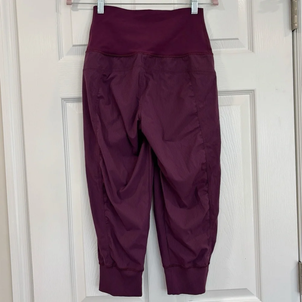 Lululemon In Flux Crop Jogger Pants In Plum 21