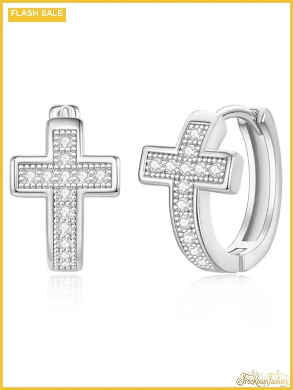 14K Gold Plated Huggie Hoop Earrings for Women Cubic Zirconia Hypoallergenic