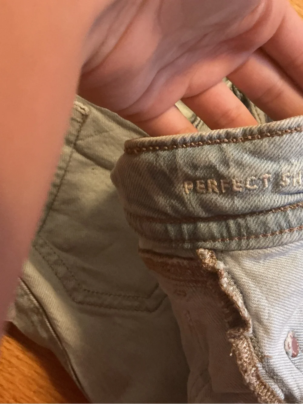 American Eagle Outfitters Light Denim Kids Shorts with Flap Pocket