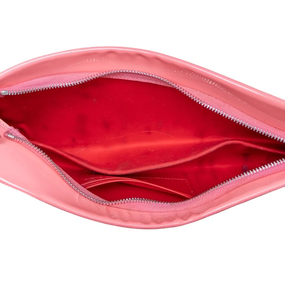 Christian Louboutin Pink Patent Leather Bow-Shaped Clutch‎ Bag