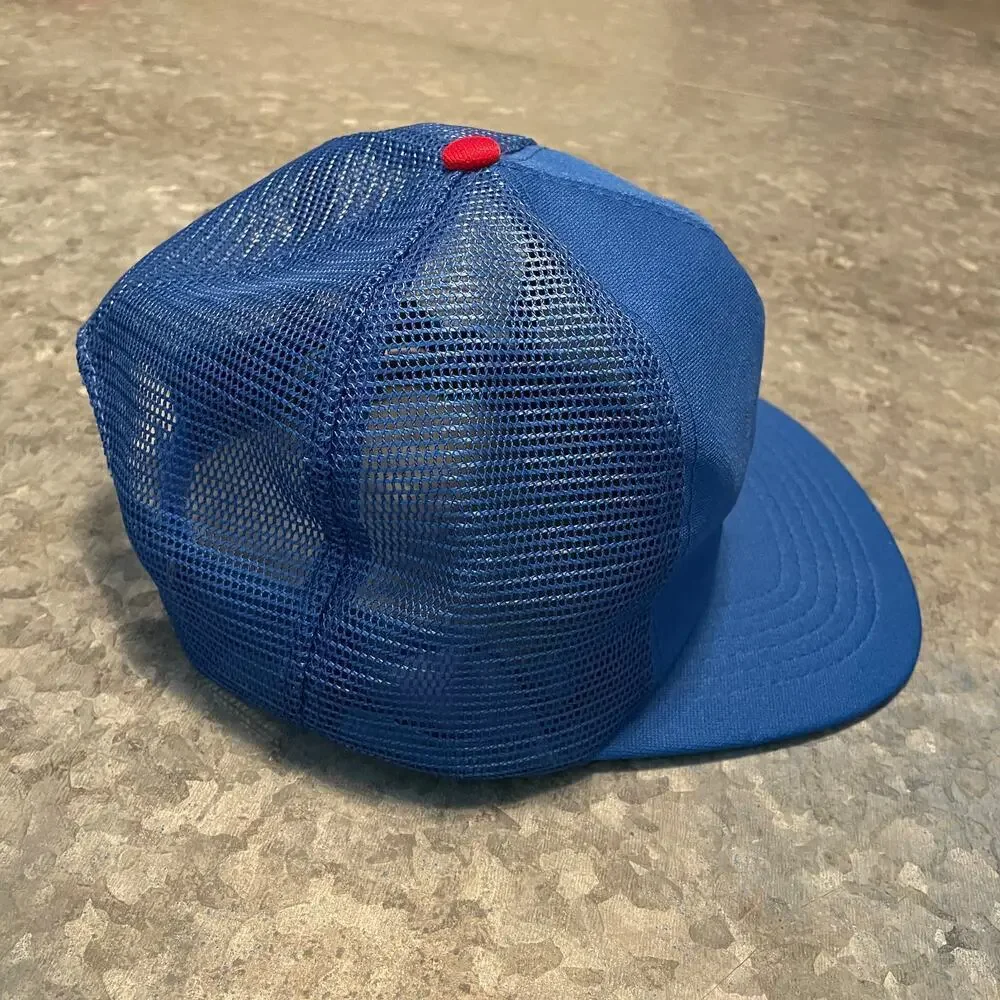 Vintage Chicago Cubs Mesh Snapback Trucker Hat Mens M/L Green Brim UII MLB Retro