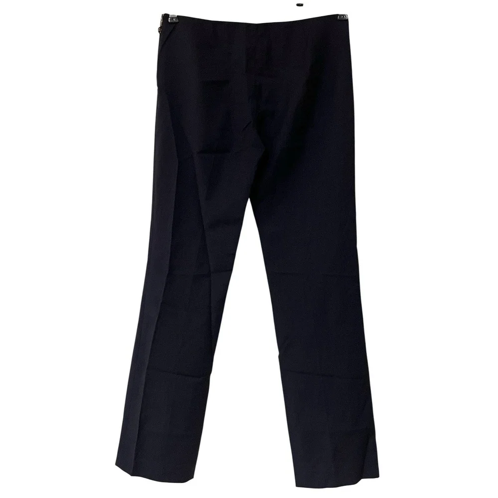 Tory Burch Azalea‎ Slim Ankle Pant Navy Blue Stretch Lightweight Wool Career 2