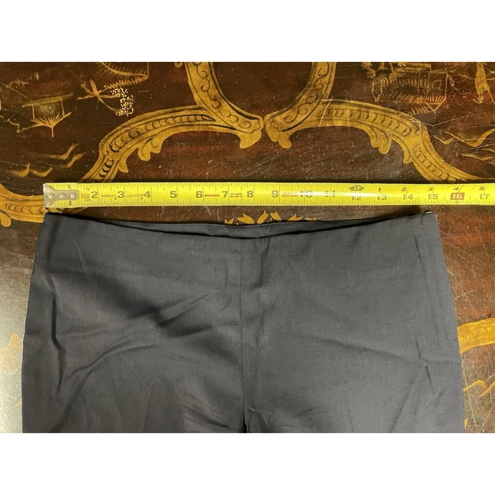 Tory Burch Azalea‎ Slim Ankle Pant Navy Blue Stretch Lightweight Wool Career 2
