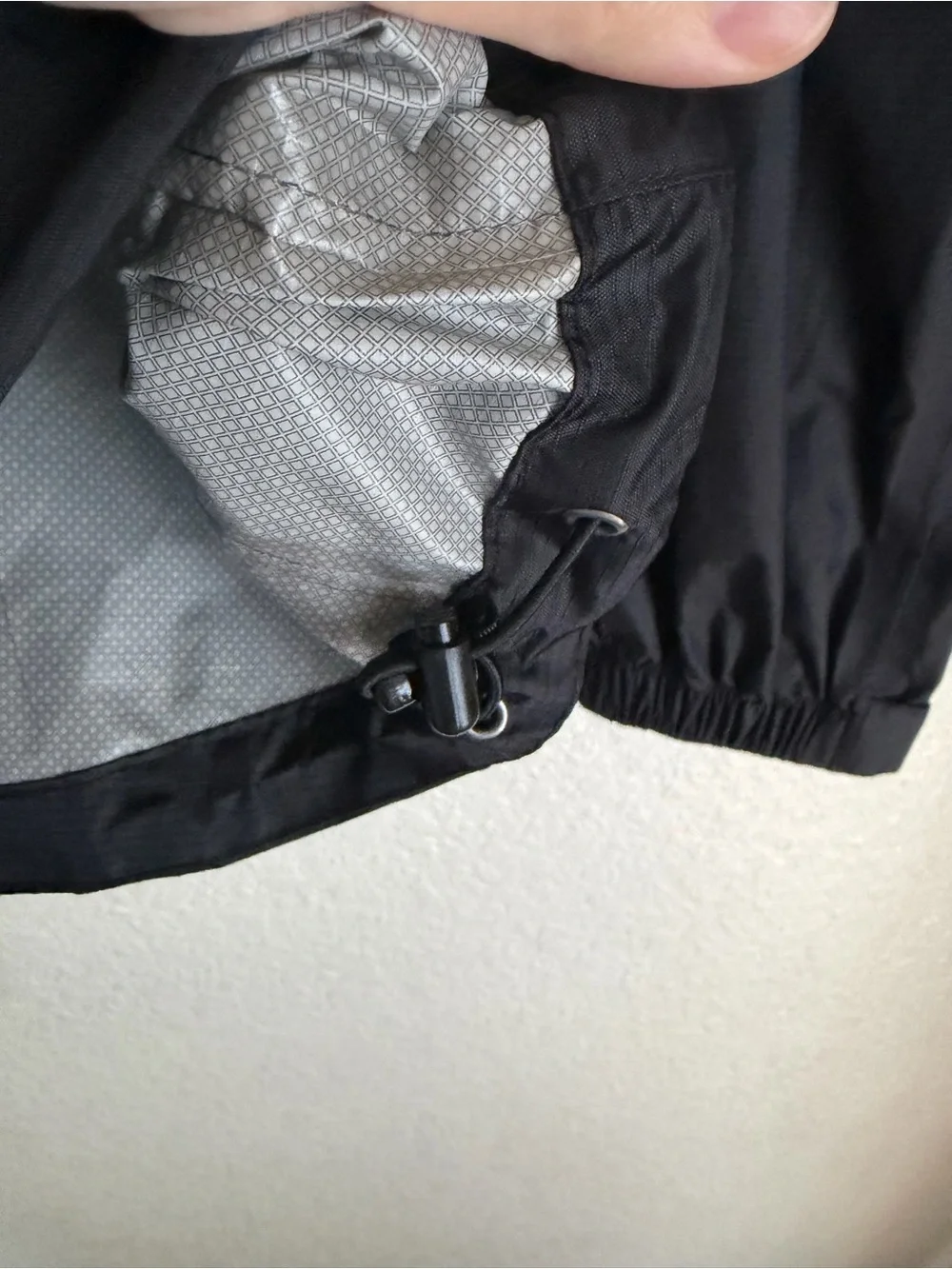 Rugged Exposure Men's Waterproof Packable Rain Jacket XS Black