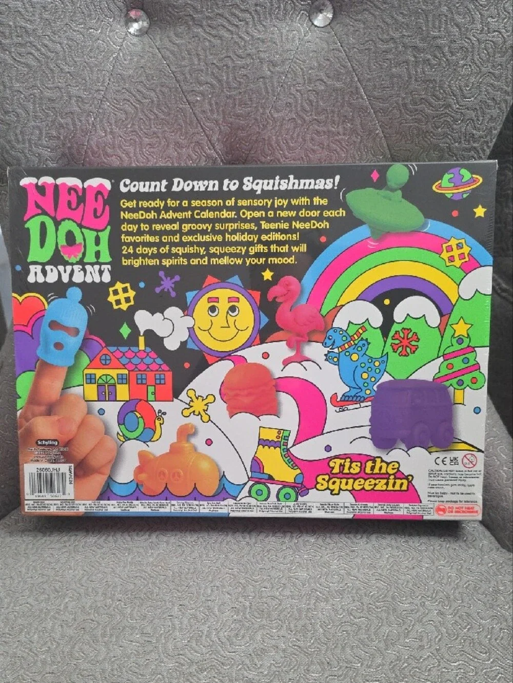 NeeDoh Advent Calendar Kids Toy - Neon Multicolor Surprise Set