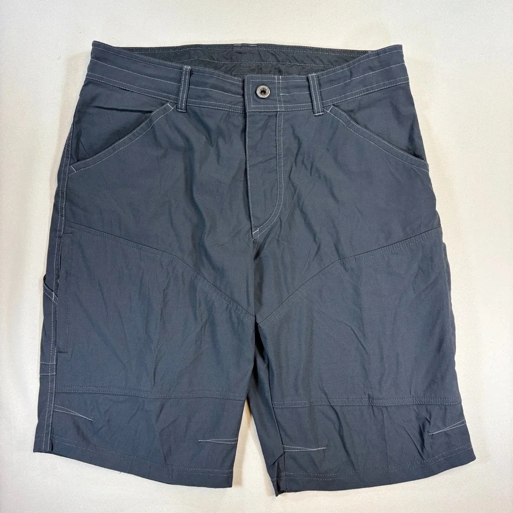 Kuhl Renegade Shorts Mens 34 Charcoal Gray Stretch Hiking Trails Outdoor Cargo