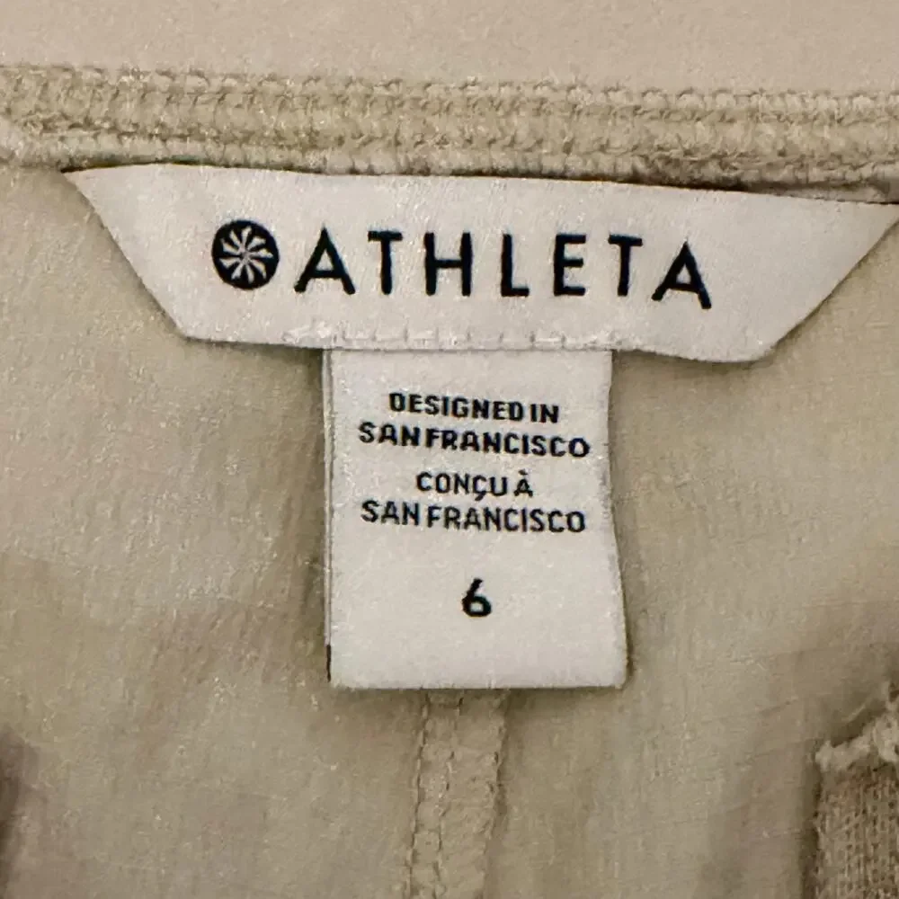 Athleta Trekkie North Joggers High Rise Lightweight Beige Womens 6 Casual Hike