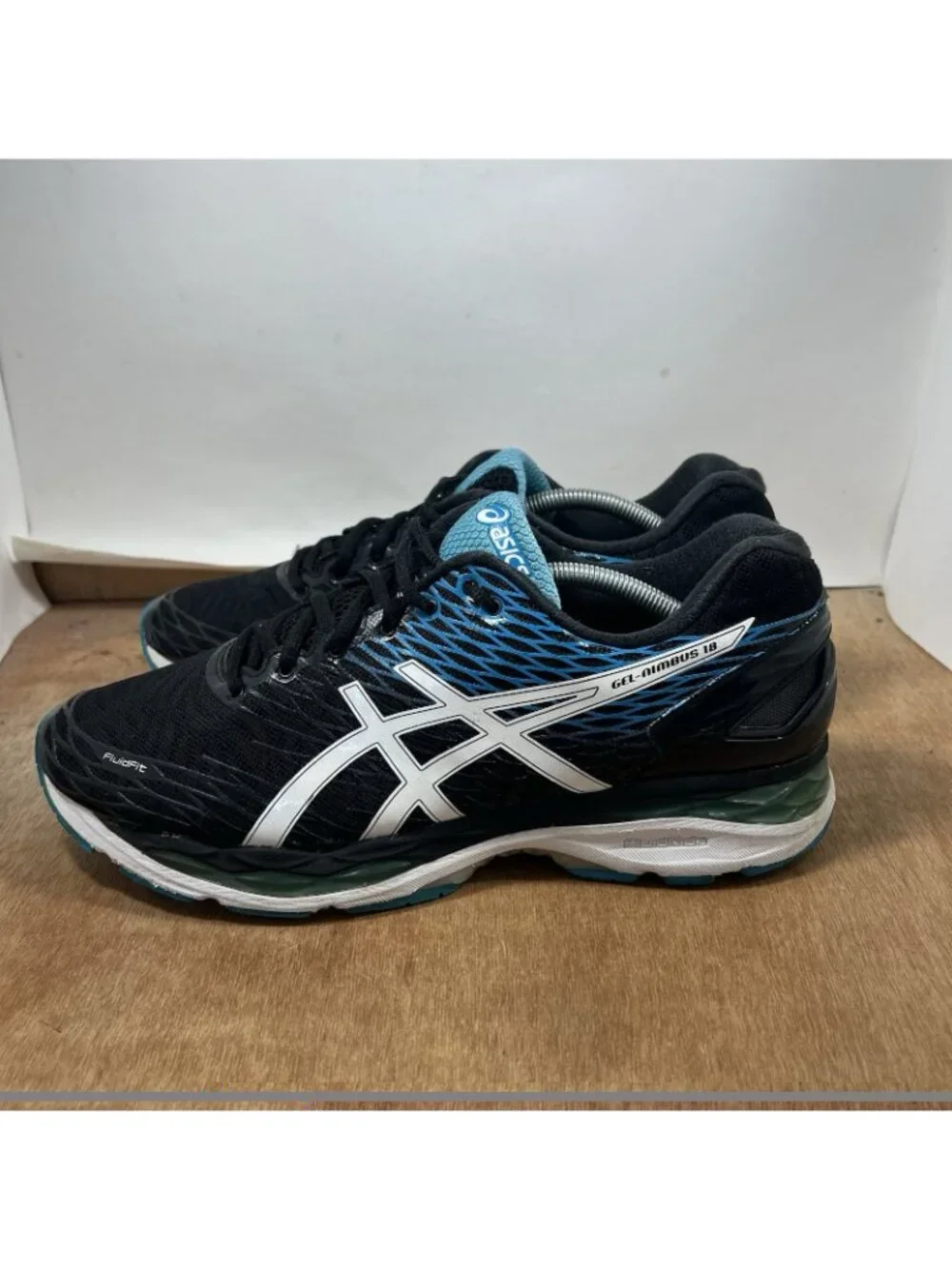 Asics Gel Nimbus 18 Men Size 11.5 T600N Black Running Shoes Sneakers