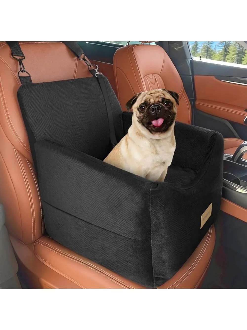 Cozy Dog Car Seat for Small to Medium Pets, Washable Cover, Memory Foam, Safety
