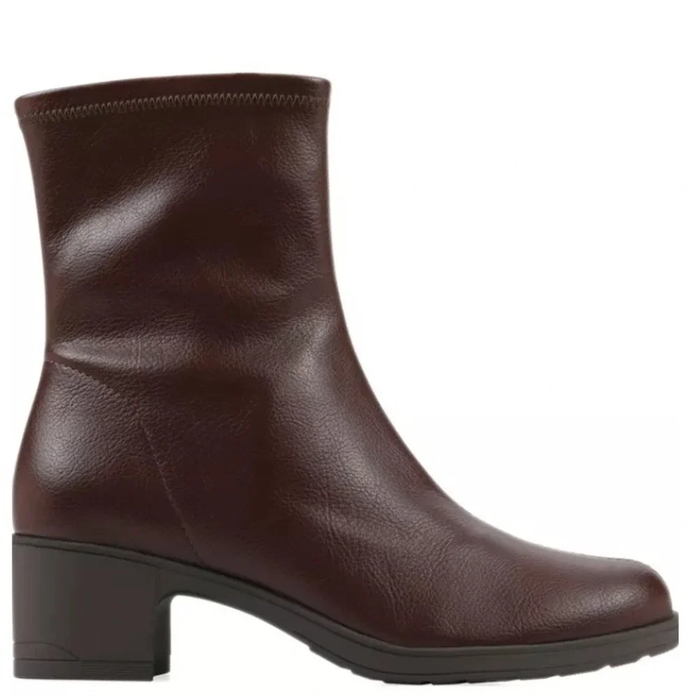 White Mountain Cliffs Huda‎ Bootie Block Heel Womens 8.5 Brown