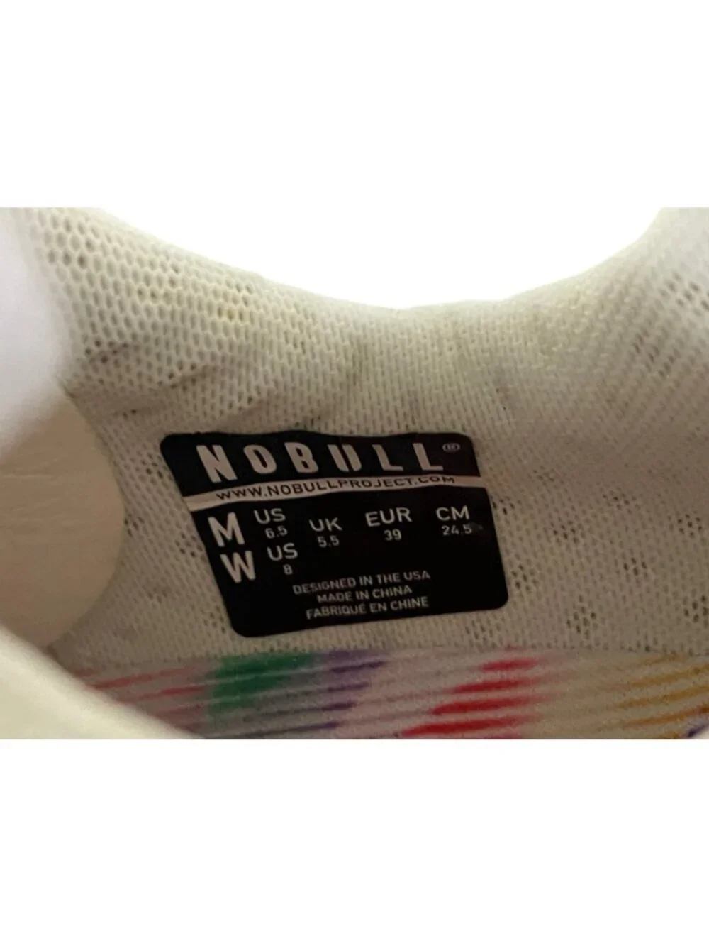 Nobull Journey Unisex Pride Moves Training Sneakers mens 6.5 Womens 8 Multicolor