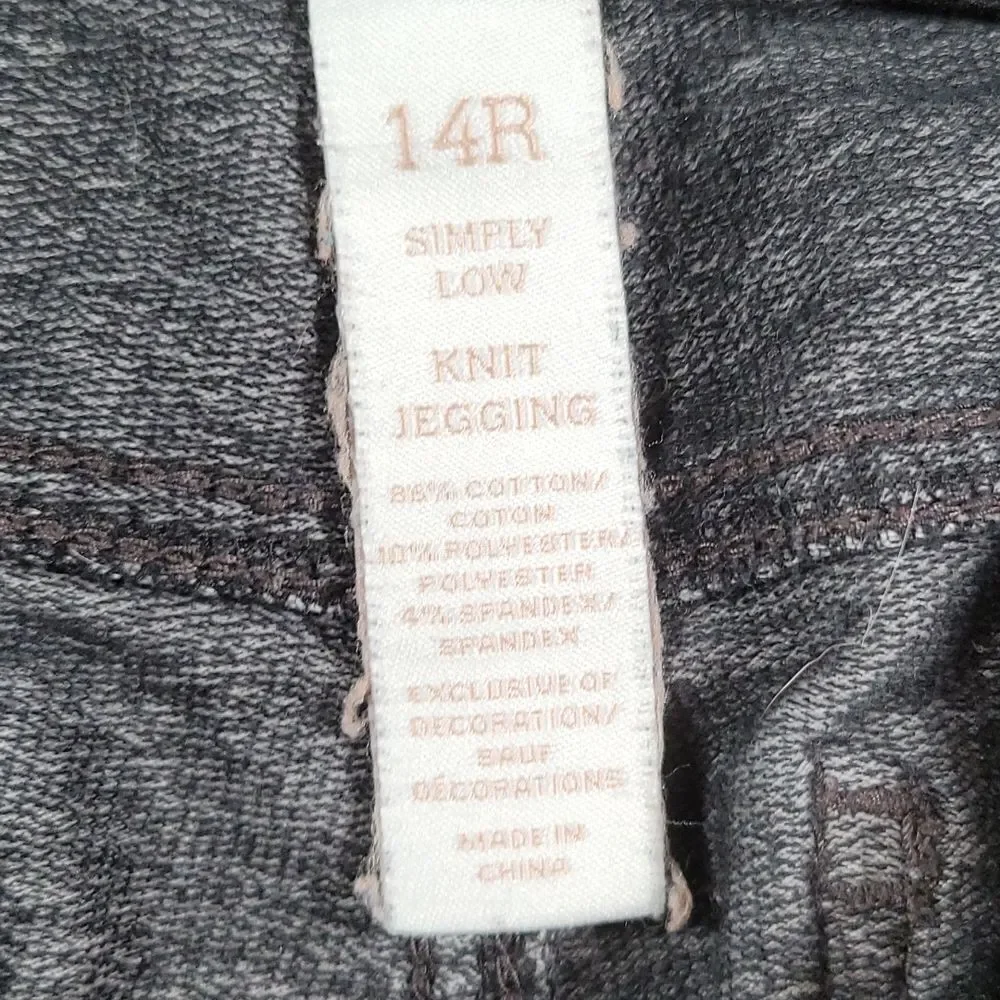 💜Justice Gray Skinny Jeggings Size 14