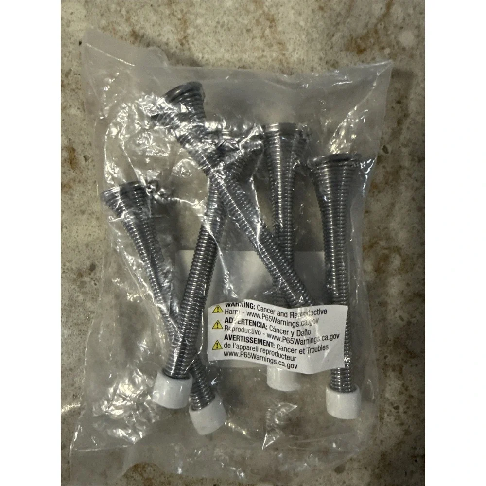 (5-Pk) Prime-Line Products Door Stop Spring Steel Chrome‎ Plated 4