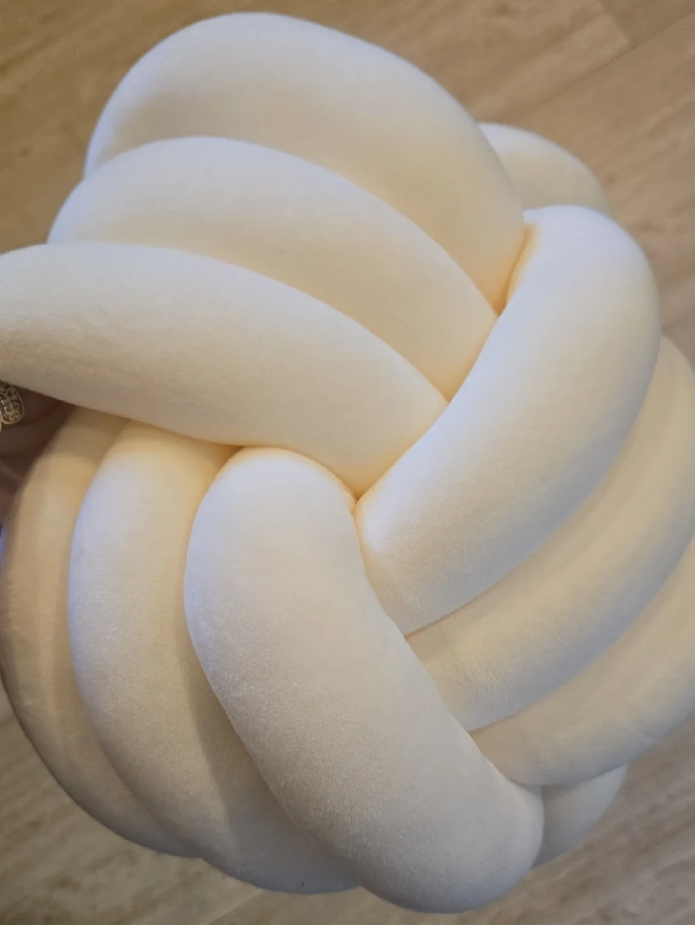 Creamy White Knotted Pillow