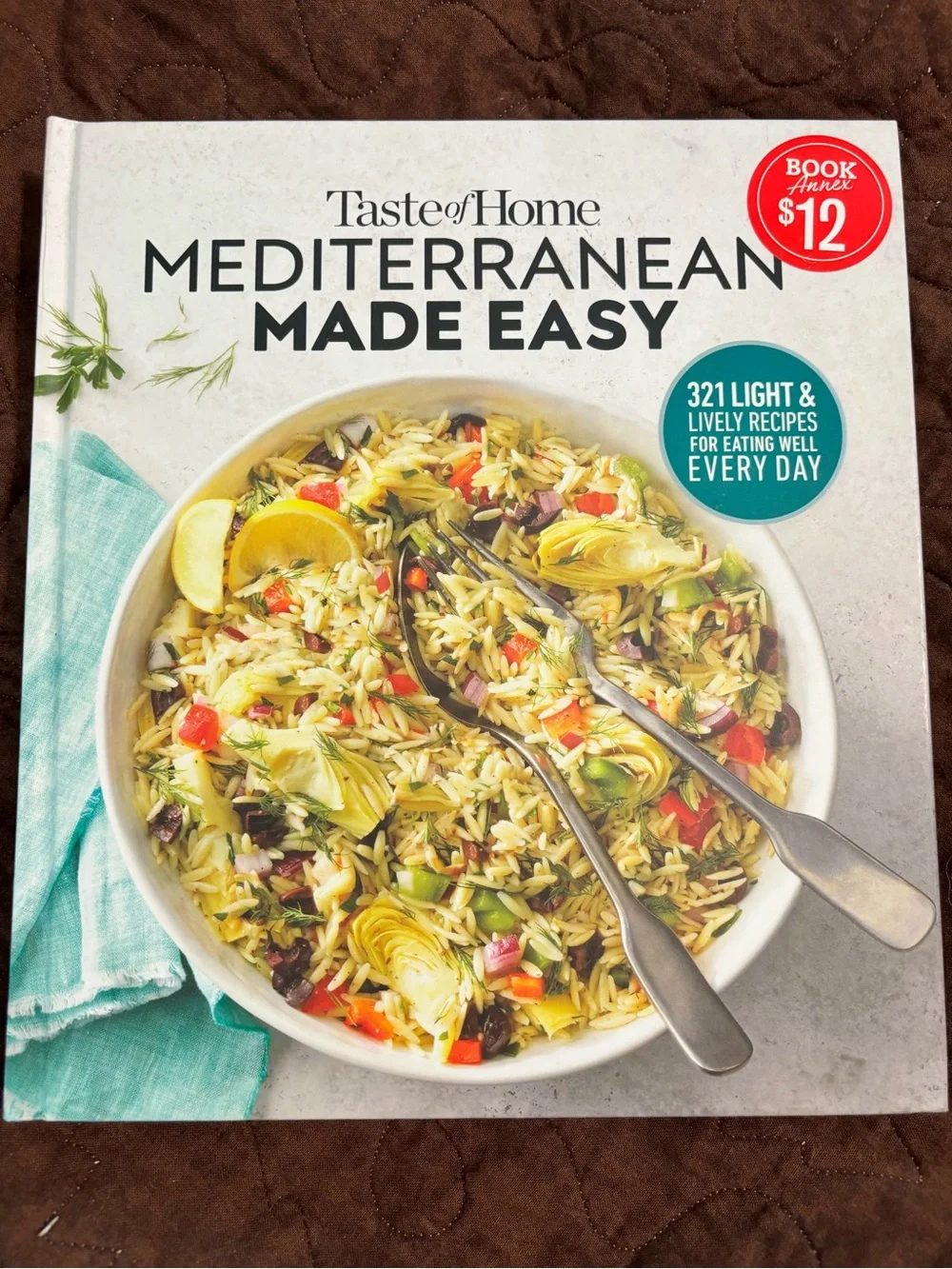 Taste of Home Mediterranean Made Easy Cookbook - White, Teal, Red