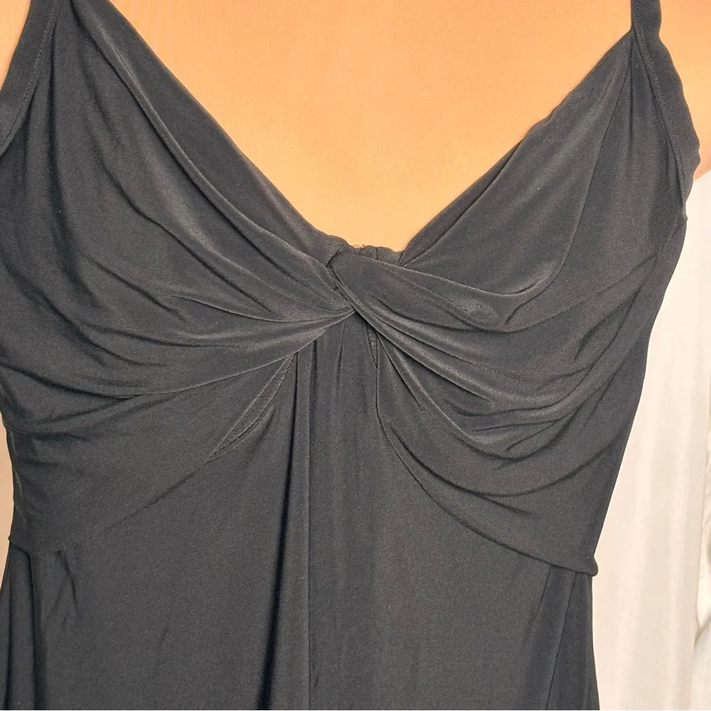 Miraclesuit Black Slimming Tankini Swim Top Built-In Bra Ruched Women's