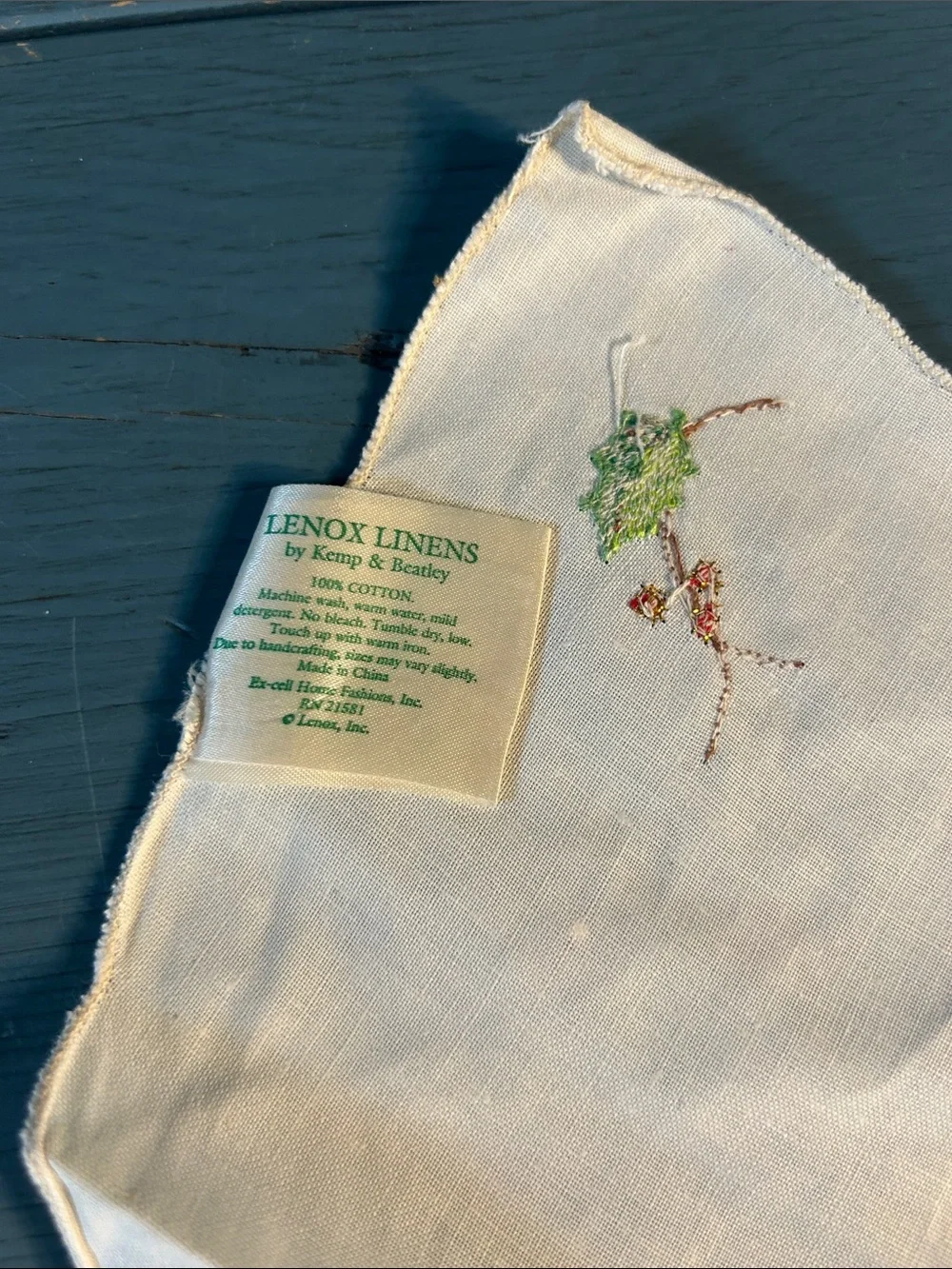 Lenox Embroidered Cream Holiday Butterfly Table Topper | Basket Bread Warmer