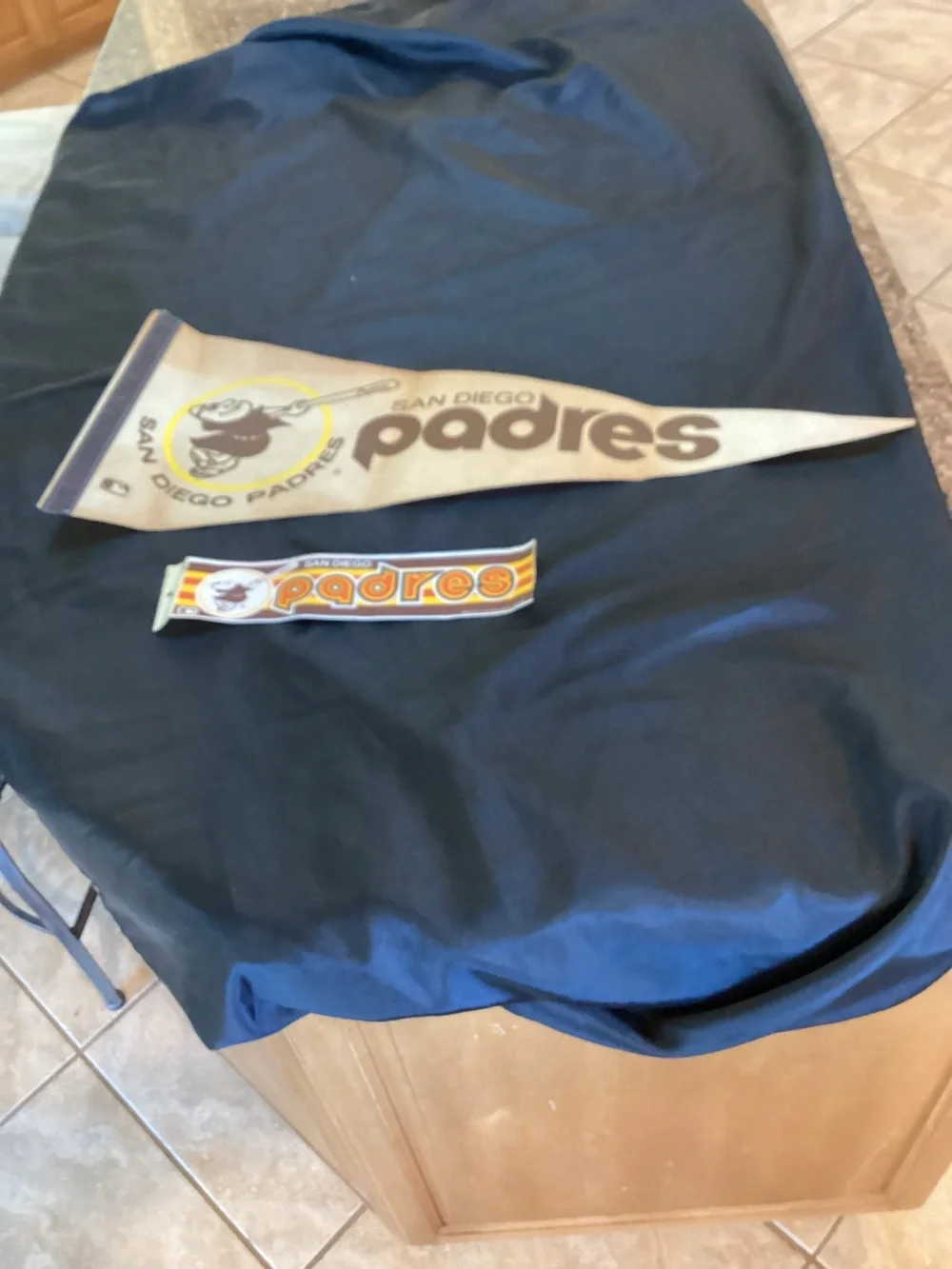 San Diego Padres, Early 1980s , Felt Pennant Sticker.