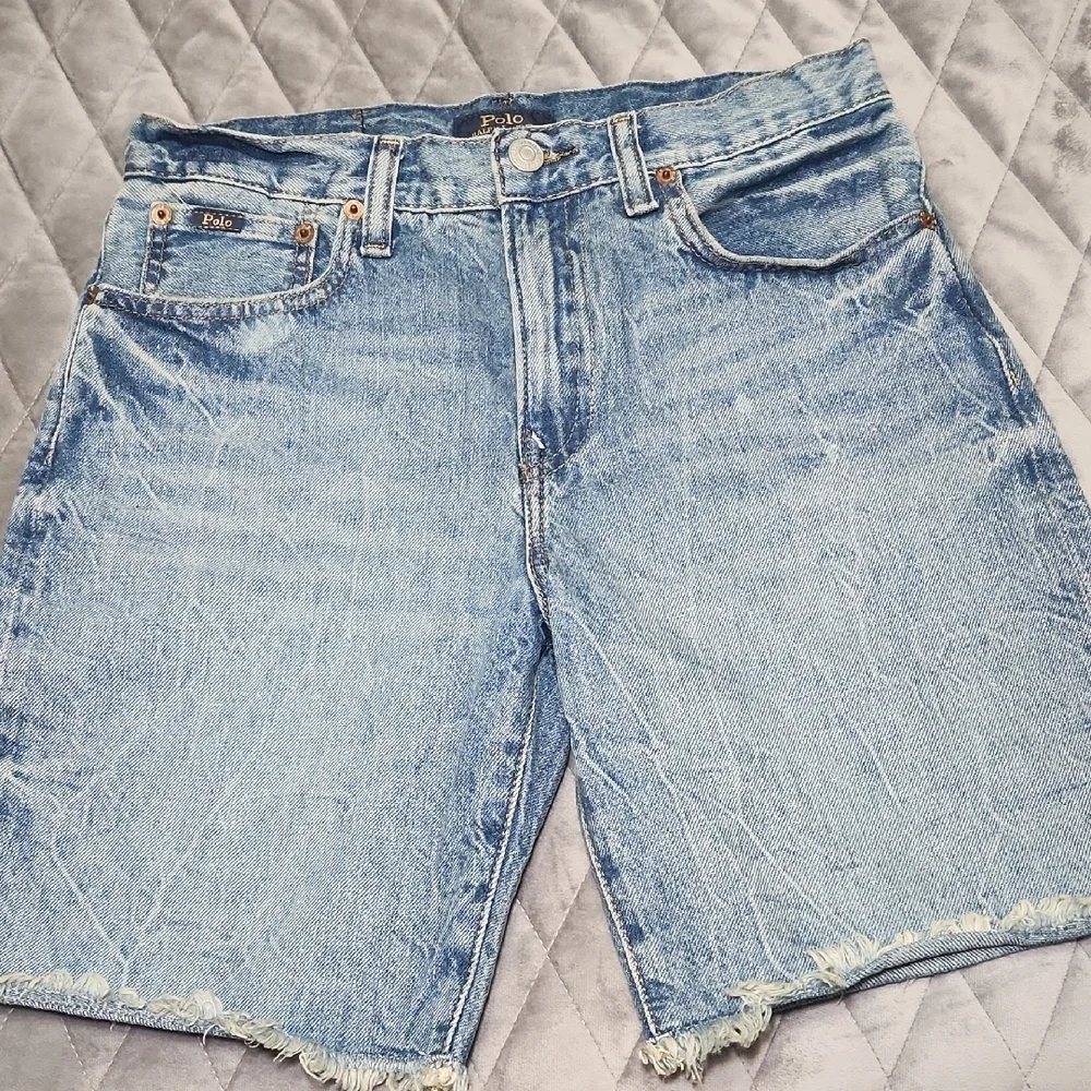 Ralph Lauren Faded Blue Kids Denim Shorts