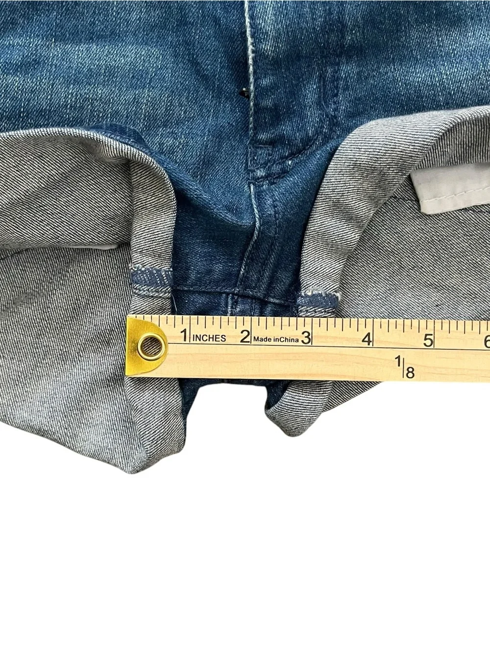 One Teaspoon Harlets High Rise Denim Shorts Twisted Cuff Blue Size 26