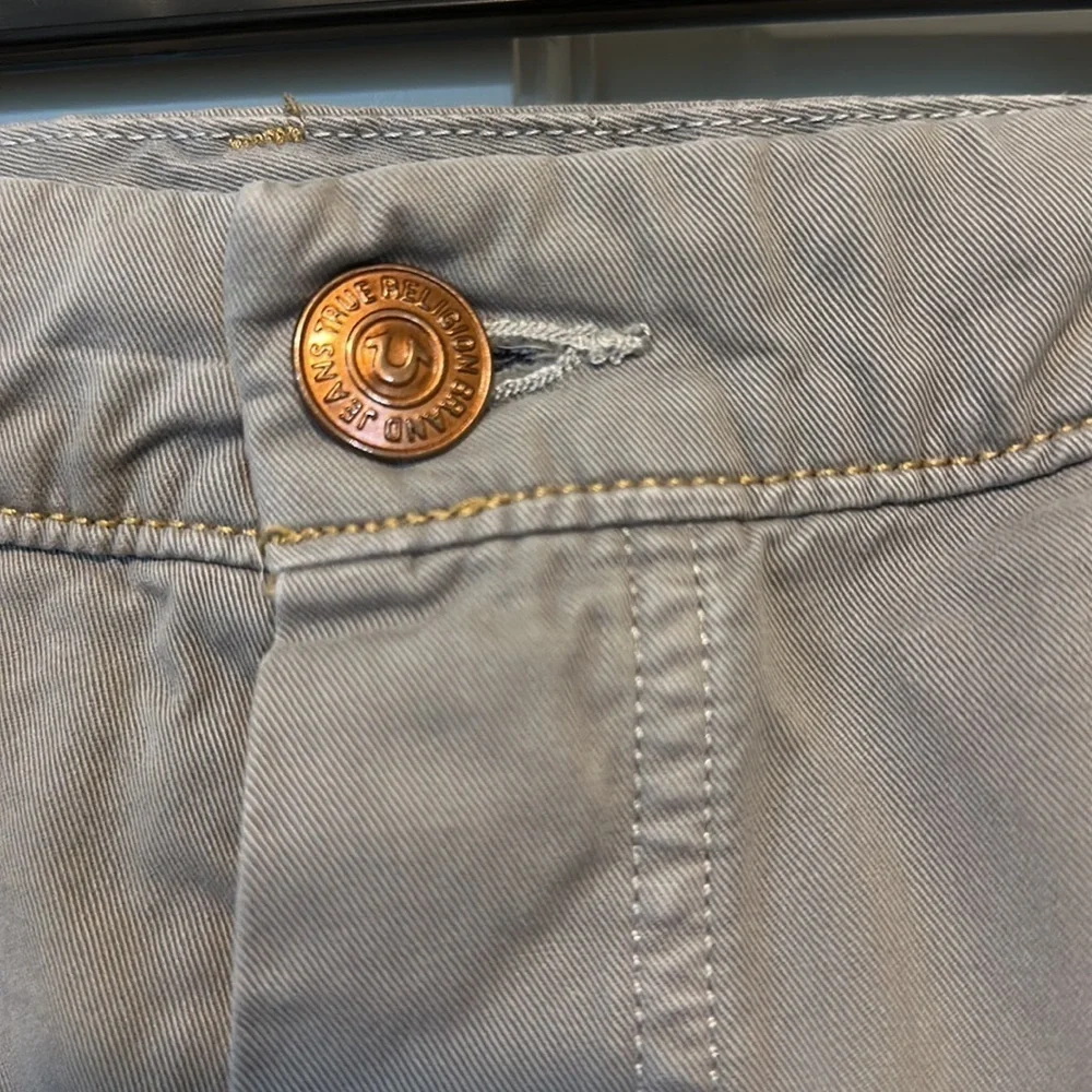 TRUE RELIGION Rocco Tailored‎ overdye Twill pants / jeans Gray Size 38