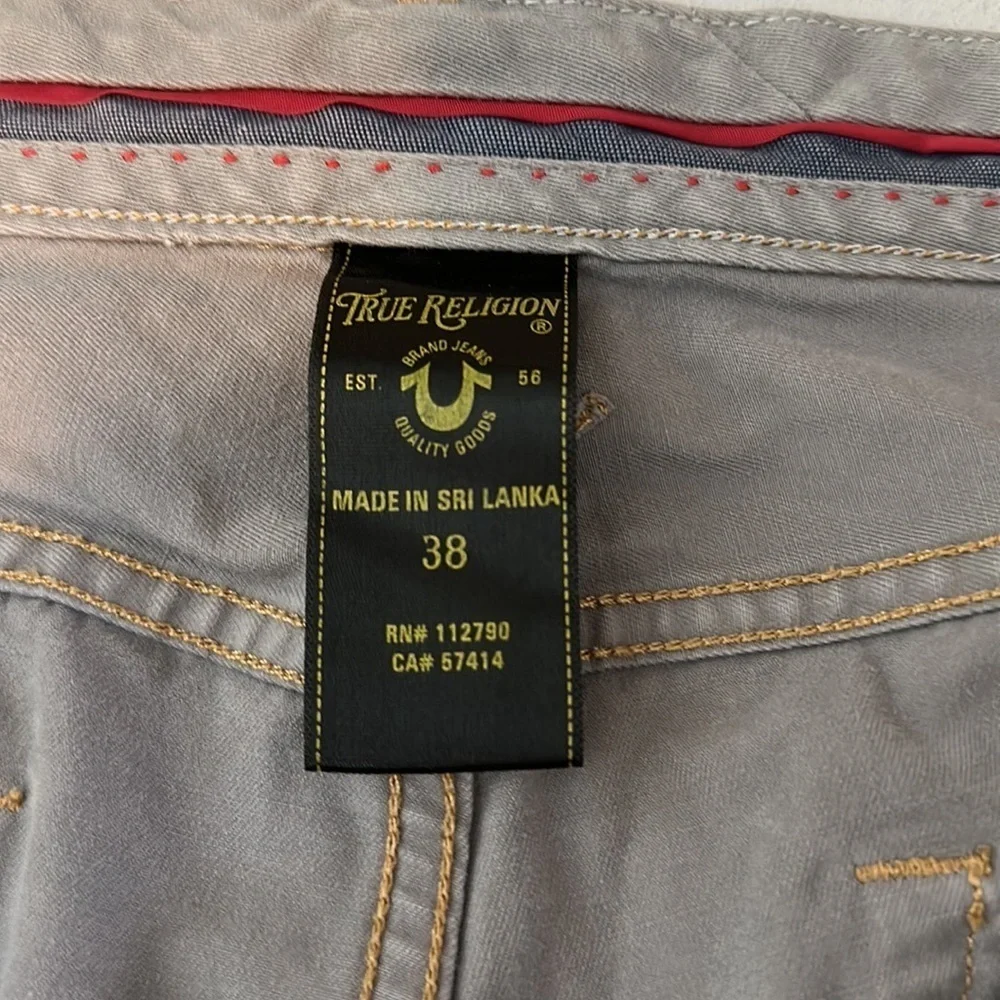 TRUE RELIGION Rocco Tailored‎ overdye Twill pants / jeans Gray Size 38