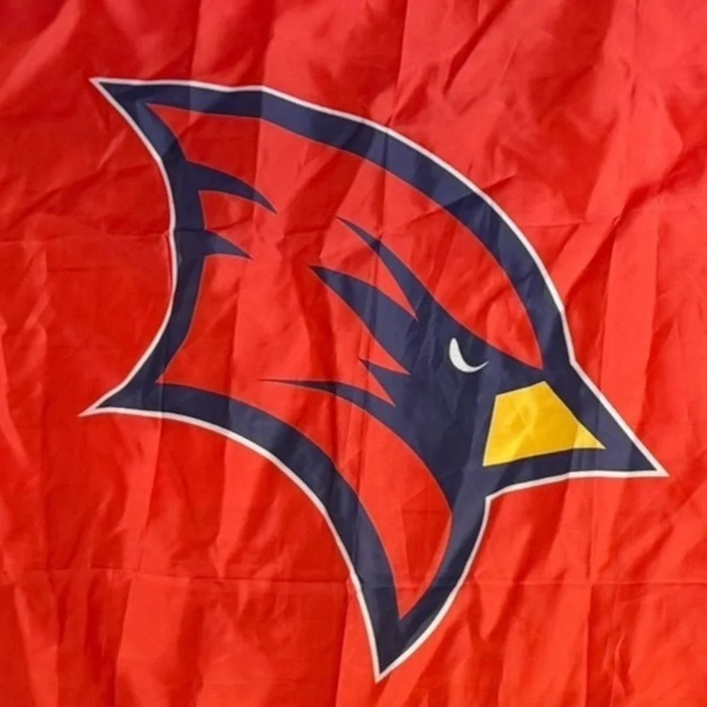 Vtg Saginaw Valley State University Cardinals Flag SVSU Red White 36