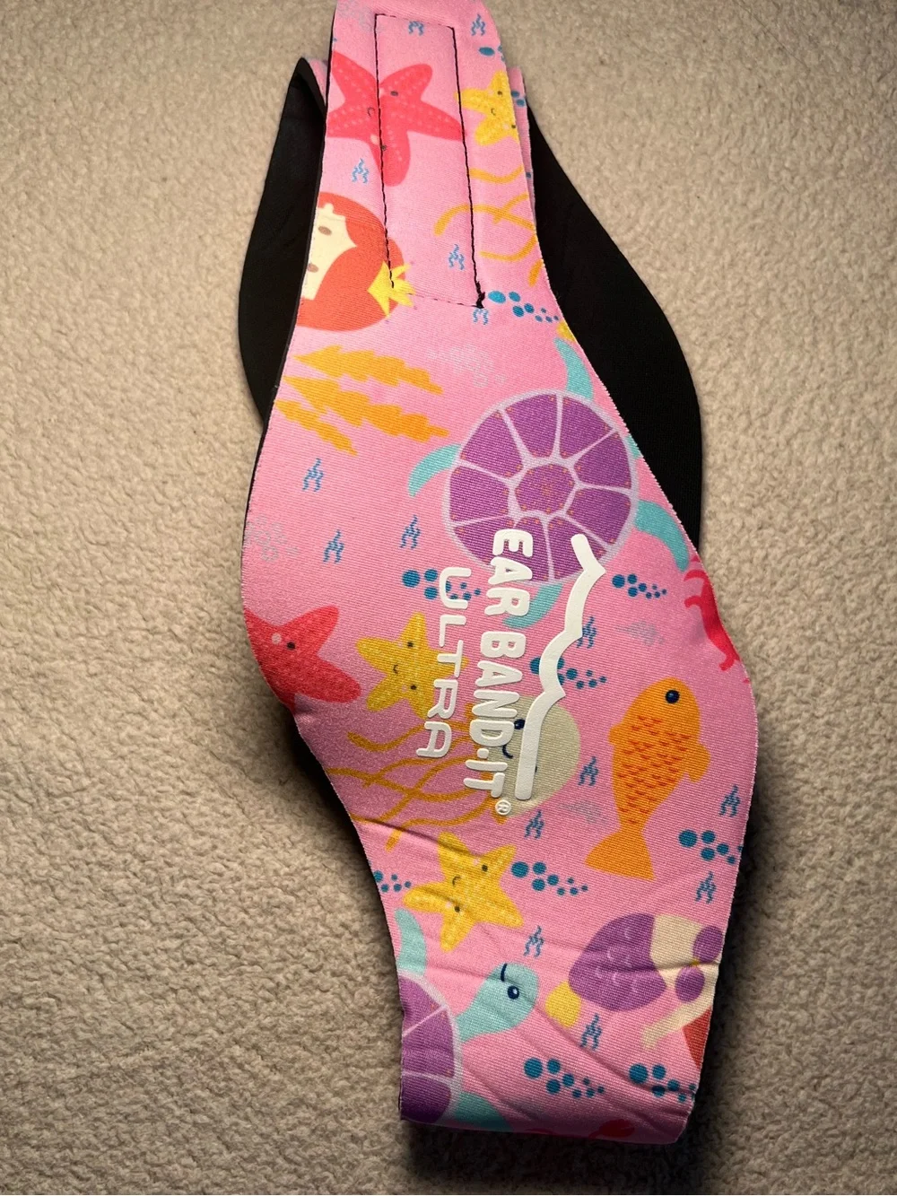 Ultra Kids Ear Band - Pink Ocean Print