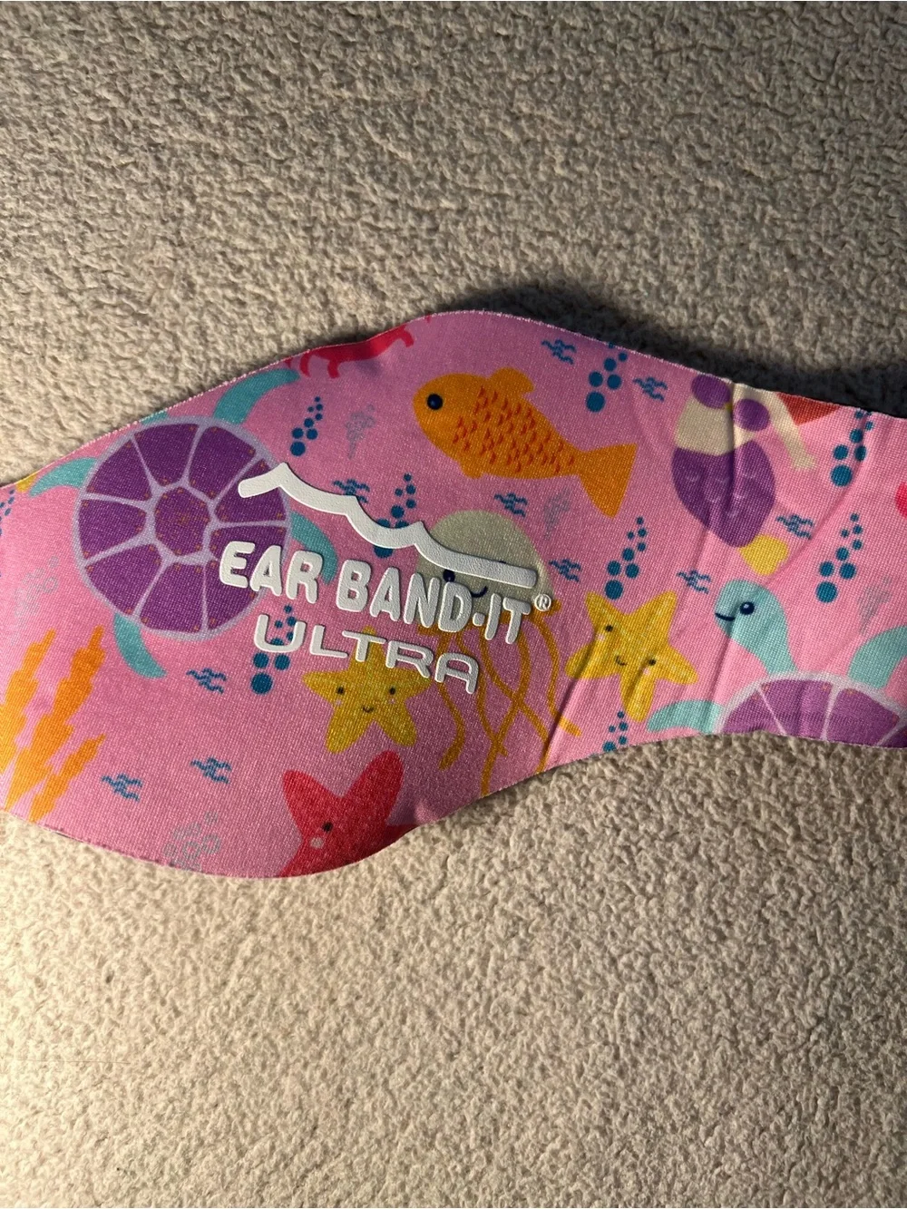Ultra Kids Ear Band - Pink Ocean Print