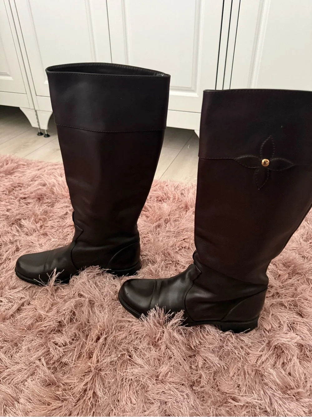 Louis Vuitton Classic Tall Brown calf Leather Boots 40