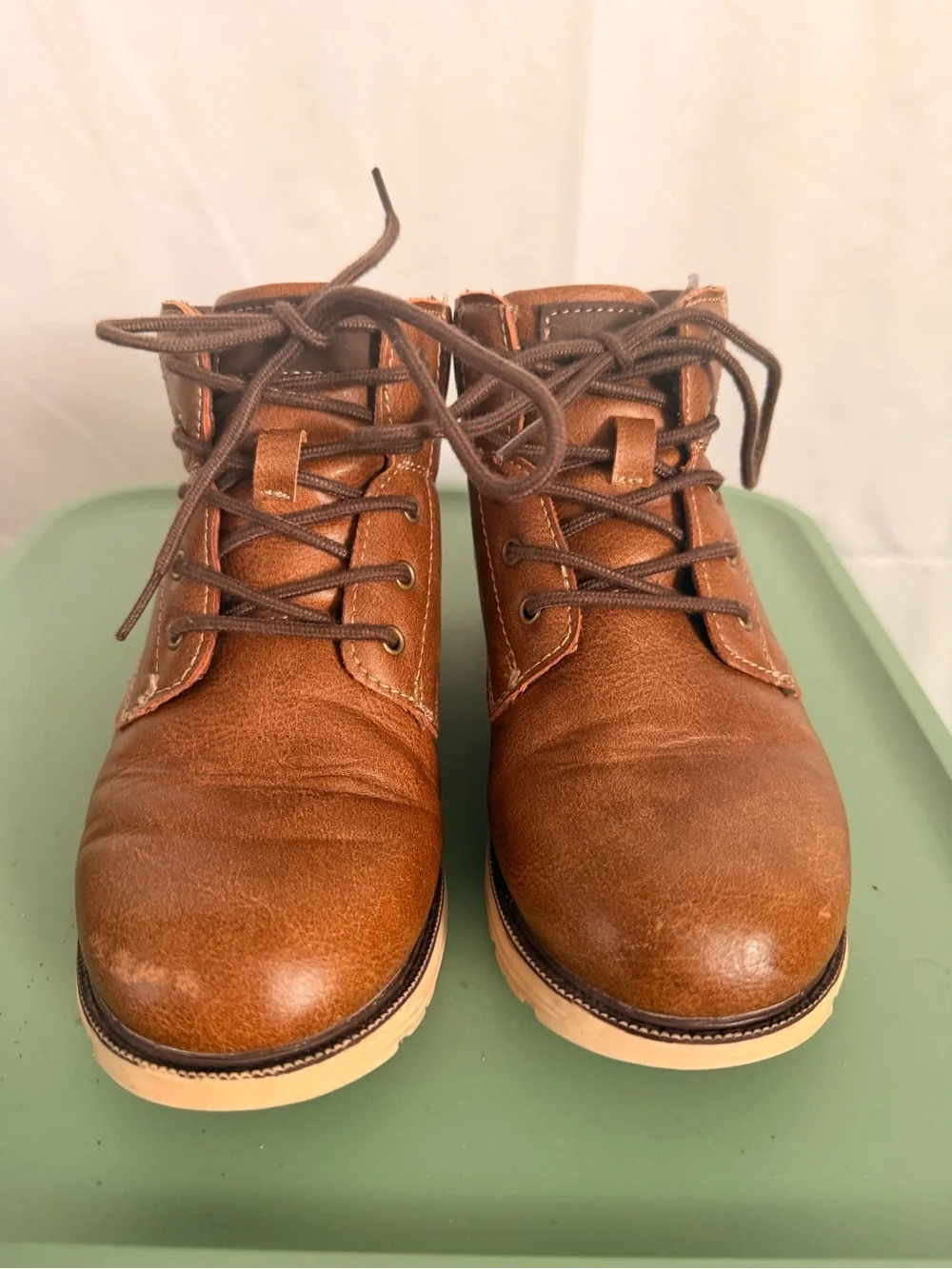 Youth Boys Crown Vintage Leather Boots