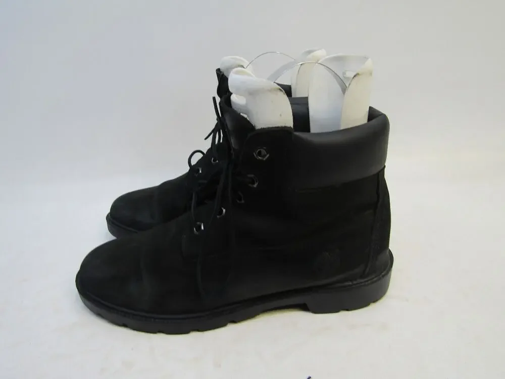 Timberland Boys Youth Size 6.5 M Black Leather Laces Ankle Casual Boots