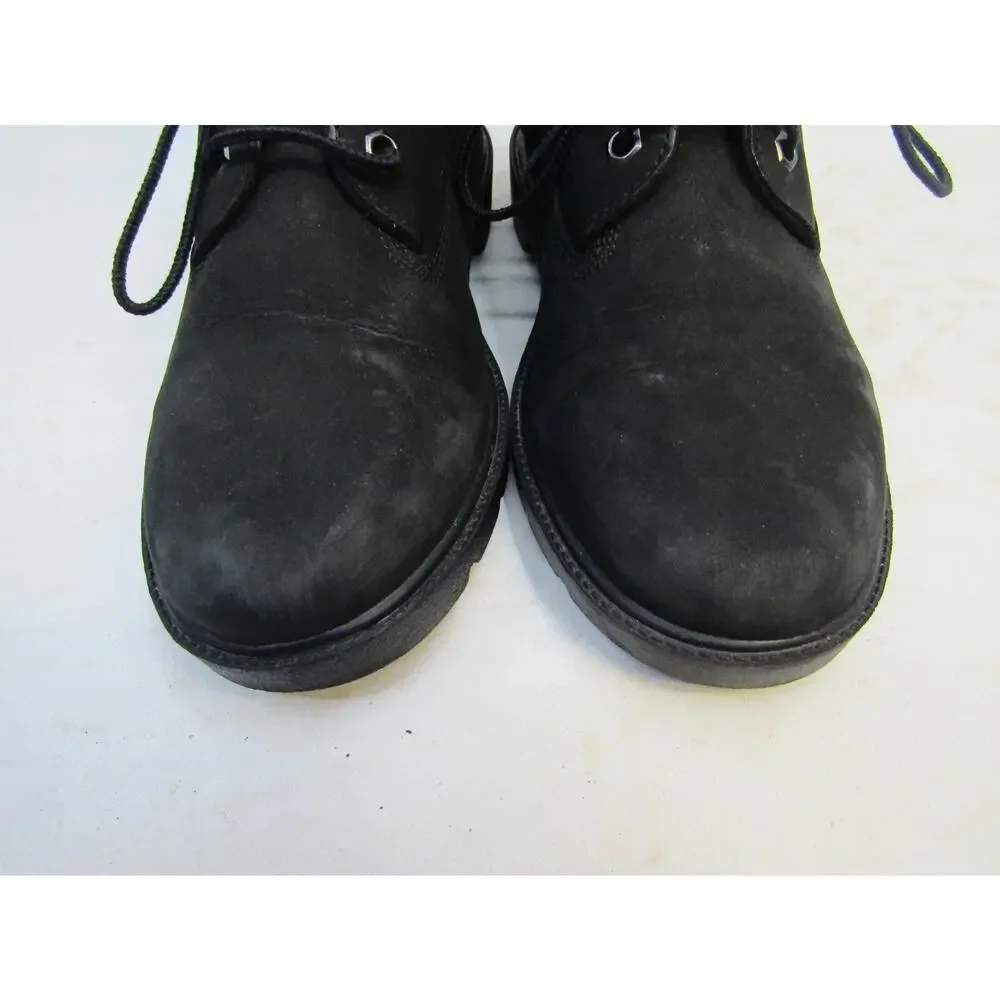 Timberland Boys Youth Size 6.5 M Black Leather Laces Ankle Casual Boots