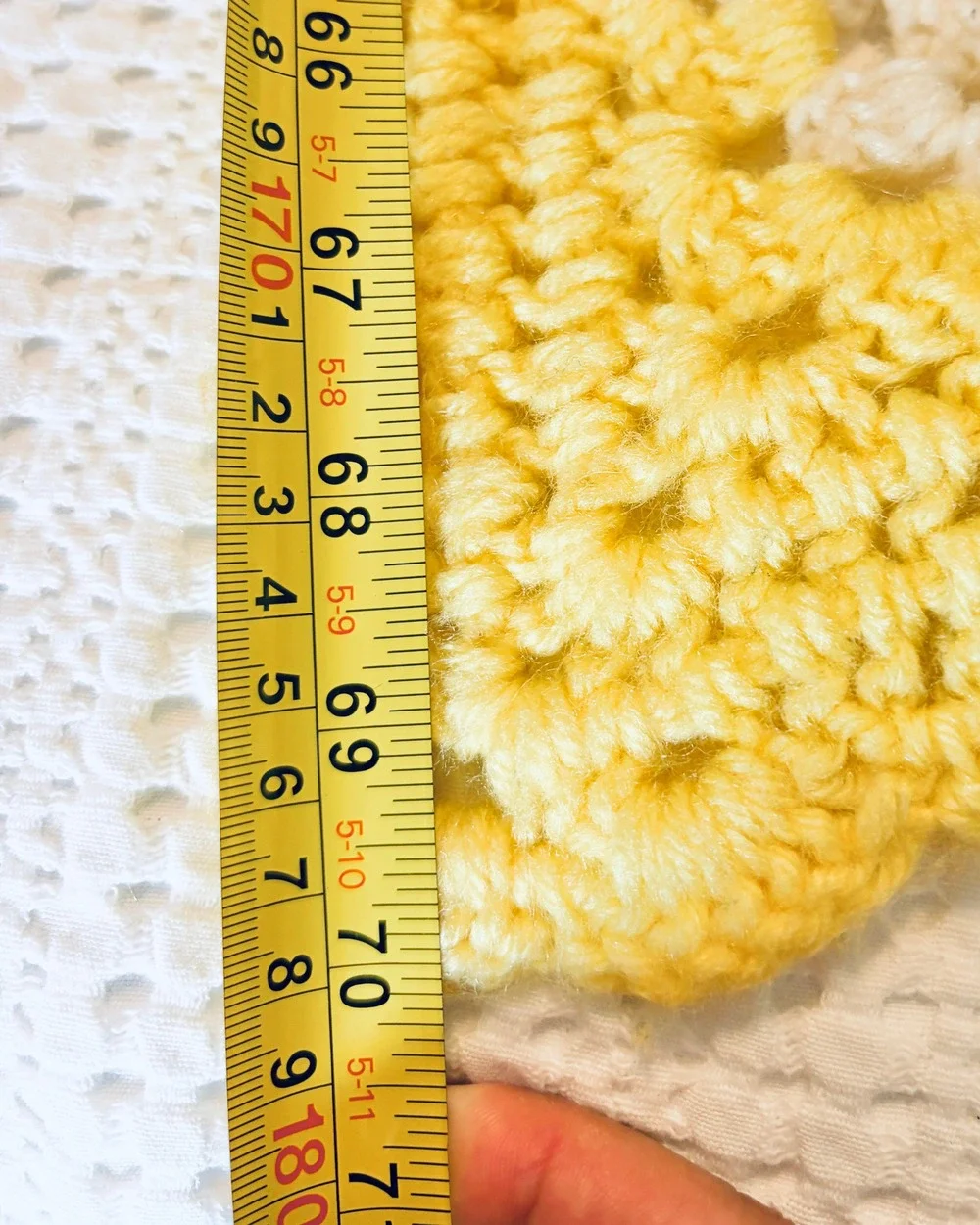 Vintage Granny Afghan Blanket Crochet Yellow & White 42