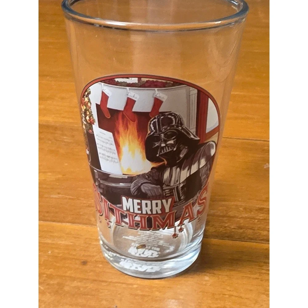 Star Wars Darth Vader Merry Sithmas 16oz Pint Glass Silver Buffalo Holiday Cup