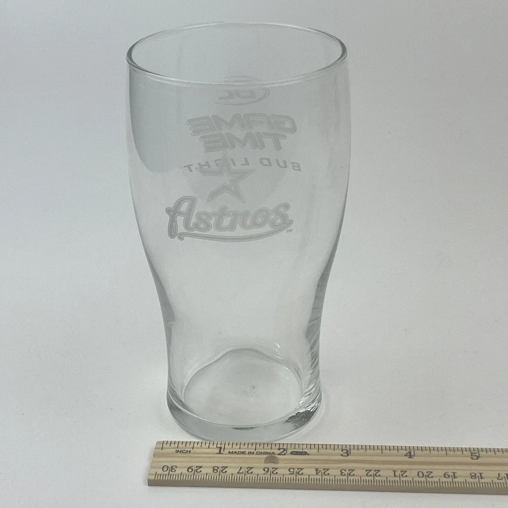 Houston Astros Pint Glass SGA Budweiser Beer Cup Mug MLB‎ Baseball