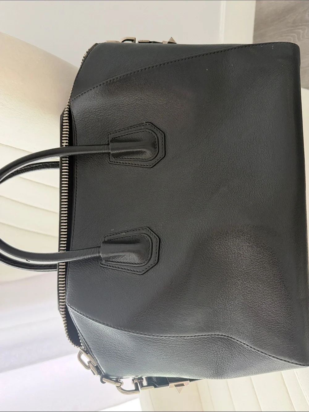 Givenchy Black Leather Satchel with Top Handles