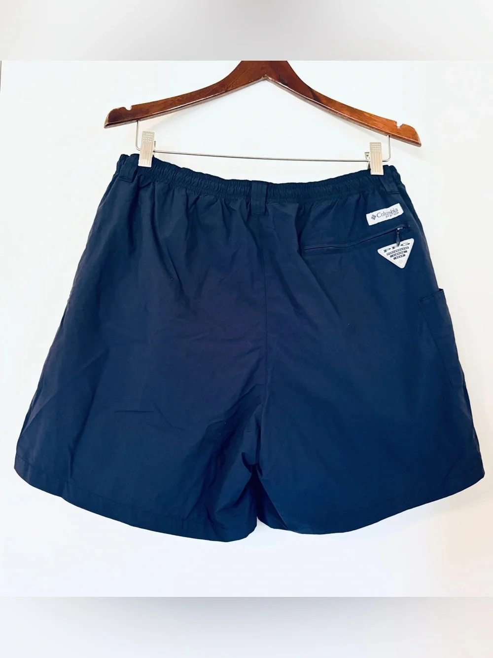 Columbia PFG Swim Trunks Fishing Swimming Shorts Lined L Navy