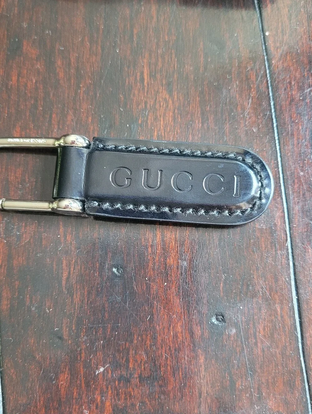 Gucci Embossed Keychain Black