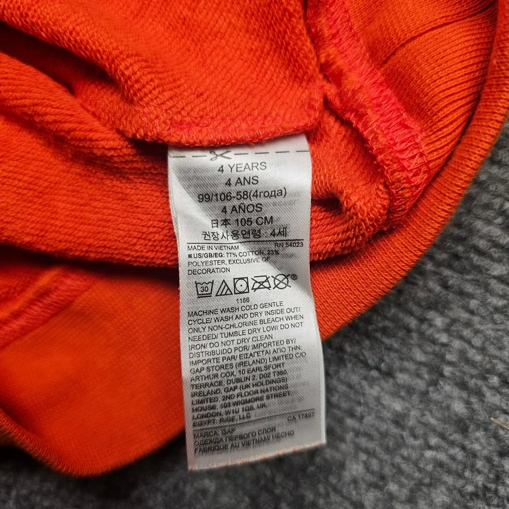 Gap Kids Marvel Iron Man Sweatshirt Orange Graphic Pullover Size 4T