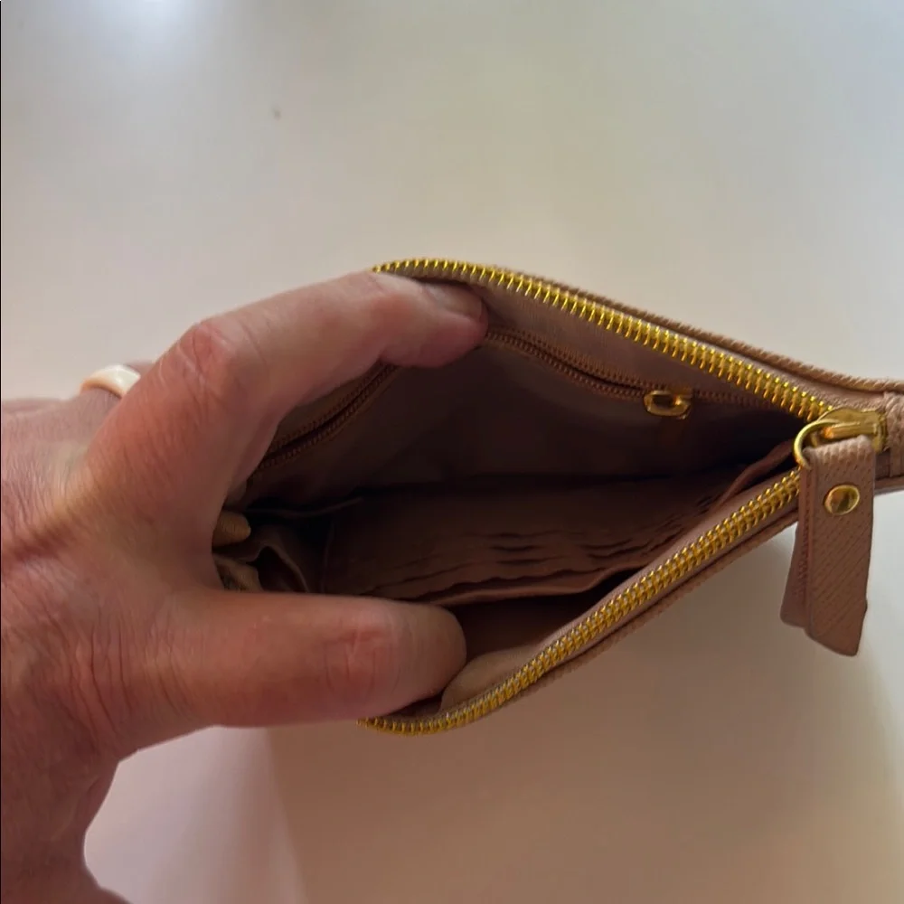 Inspire tan wristlet